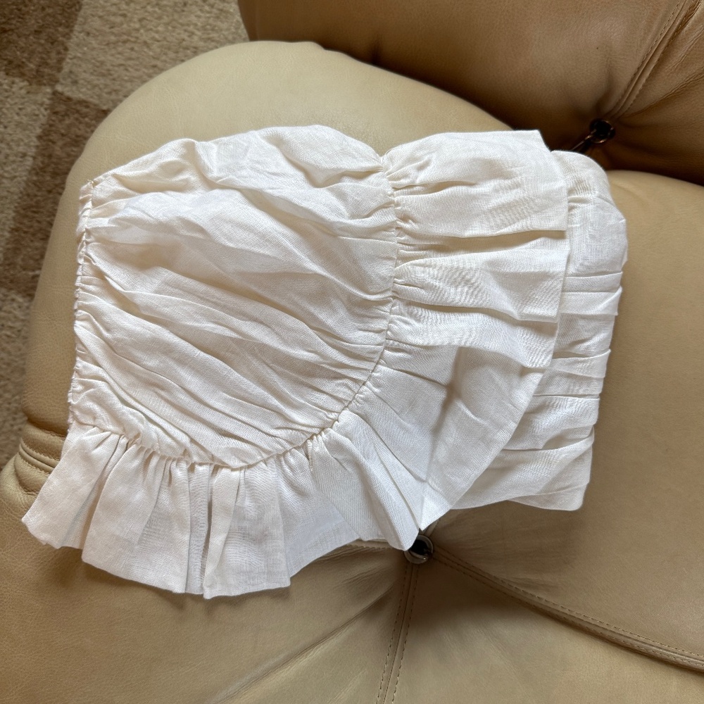 Dish | Ruffled Strapless Top